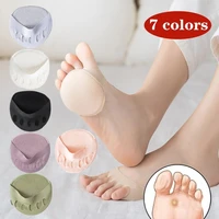 invisibility 7colors anti slip ice silk forefoot calluses summer sponge mat comfortable open toe socks foot pain care tool