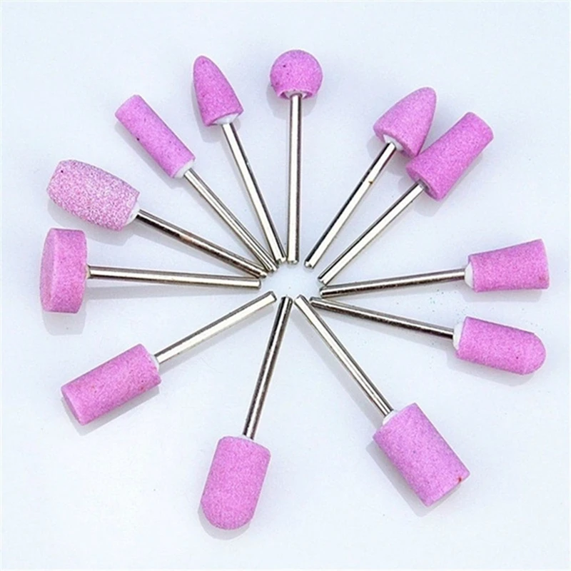 

2 Boxes Diamond Grinding Head Set Carving Burr Rotary Bit for Dremel Shank 1/8Inch for Nail Art Polishing Buff