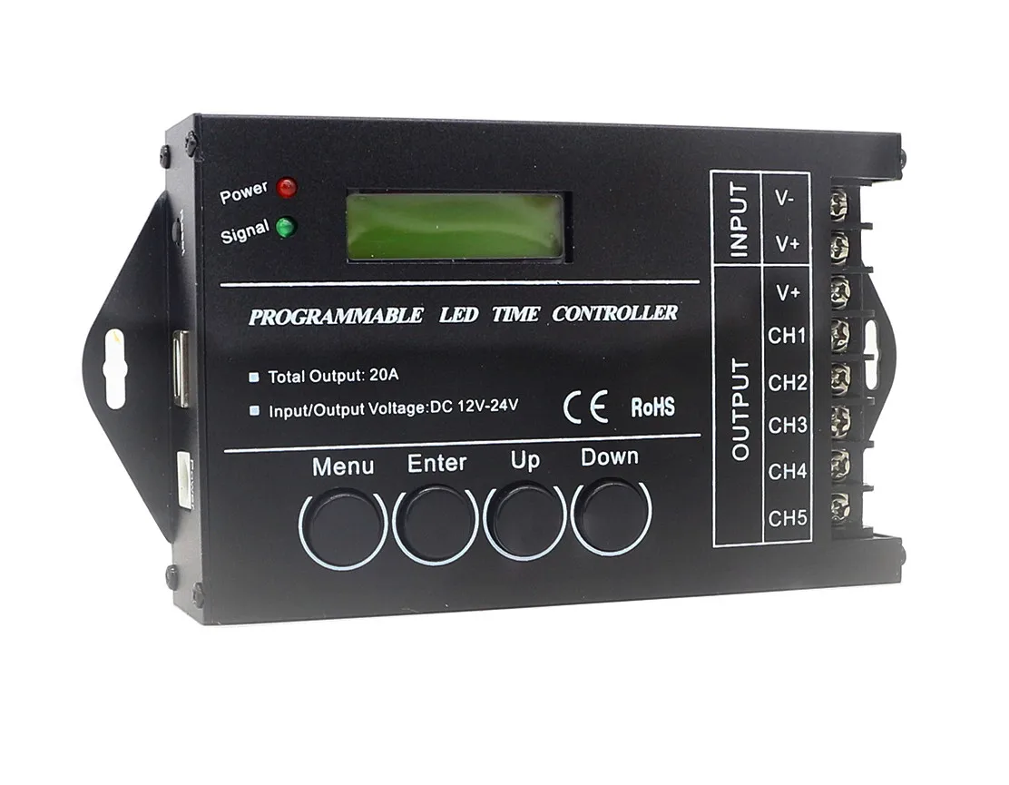 Программируемый контроллер времени TC420 TC421 с Wi-Fi 5 каналов 12 В/24 В 20 А RGB