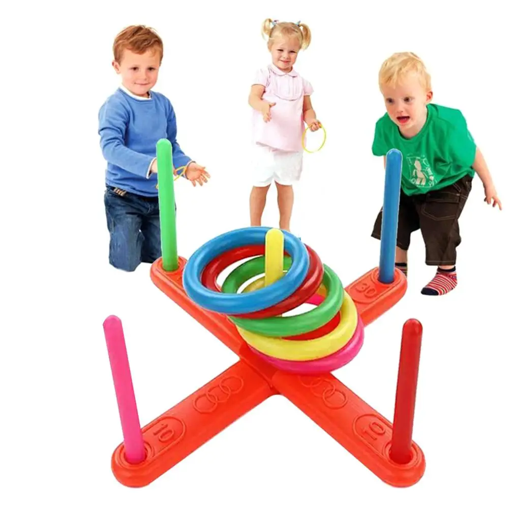 Детские игрушки 5 колец кольцо для бросания креативный пазл фитнеса оборудование