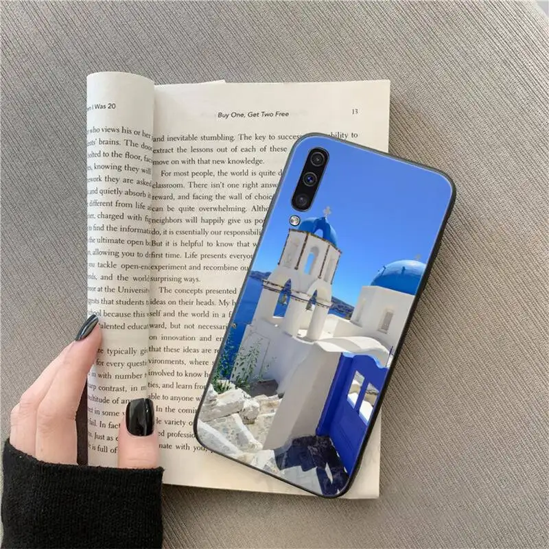 

Europe Greece Aegean Sea Santorini Phone Case For Samsung galaxy S 9 10 20 A 10 21 30 31 40 50 51 71 s note 20 j 4 2018 plus