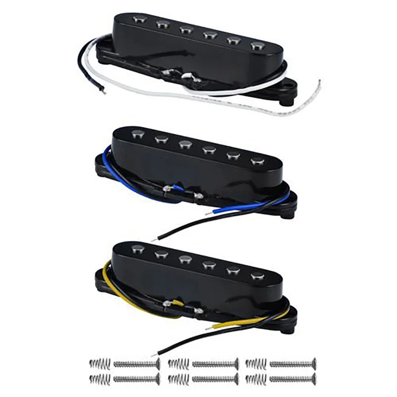 3 шт./компл. одновитковая катушка пикап Электрогитары шеи/средний/мост 48 мм 50 мм/52