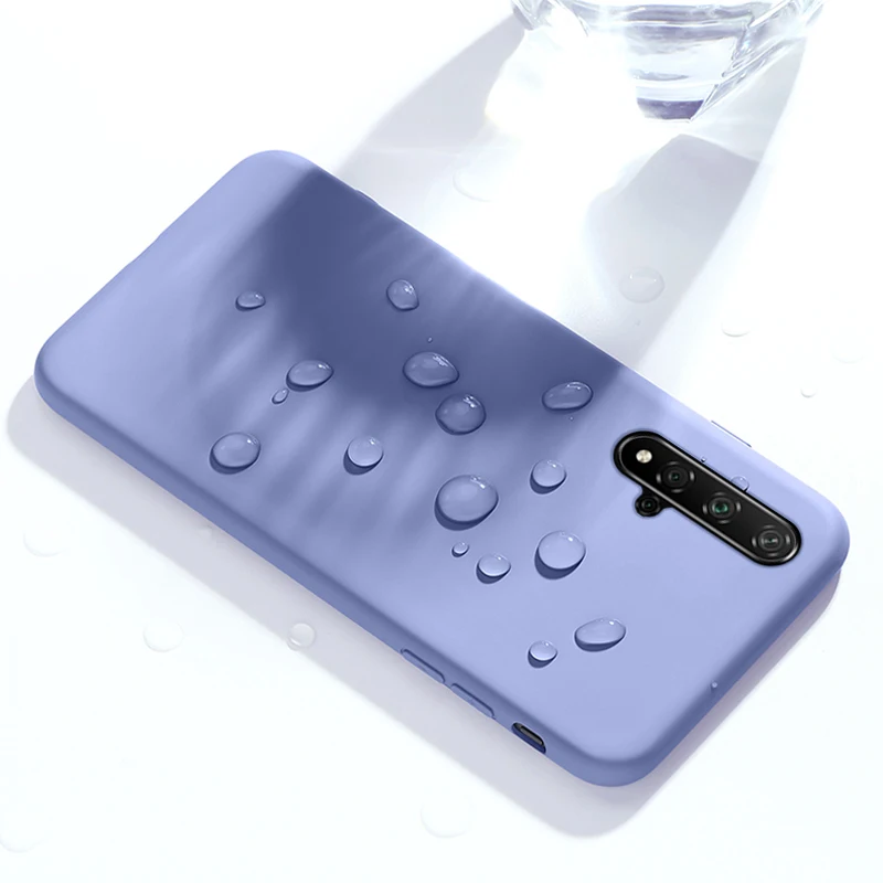 Чехол для Huawei Nova 7 Pro противоударный бампер из жидкого силикона мягкий чехол