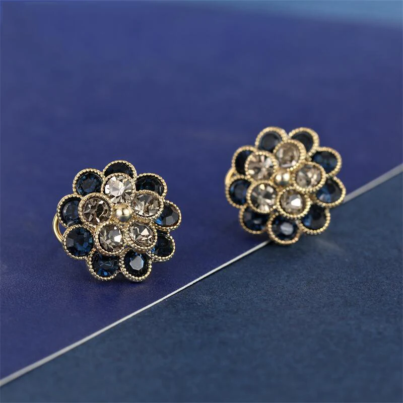 

Light Luxury Delicate Flowers Sunflower Earrings For Women South Korea Fashion Jewelry Temperament Daily Wear Earrings Gift