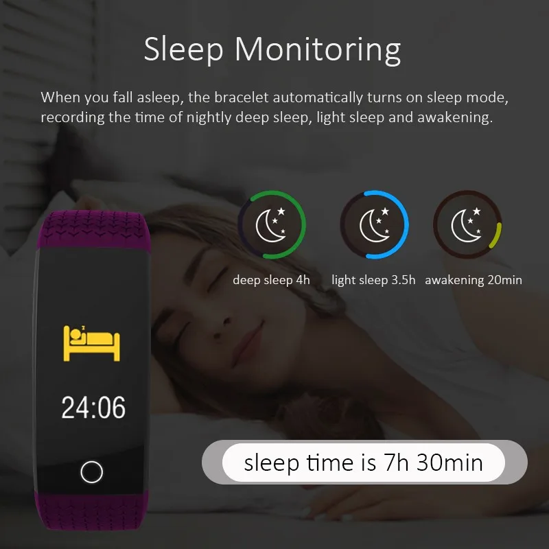 

2020 Smart Bracelet Men Women Blood Pressure Measurement Smart Wristband Waterproof Heart Rate Fitness Tracker Smart Band Watch