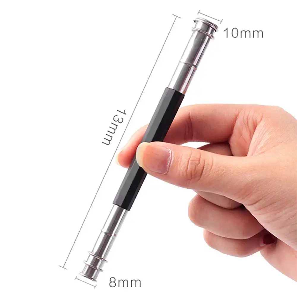 

10 Pieces Pencil Lengthener Pen Pencil Gift Toy Metal Double Ended Sketch 13cm