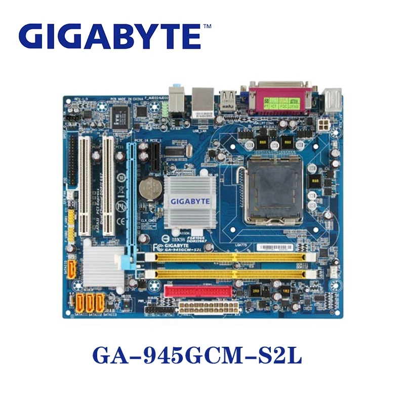 Материнская плата LGA 775 945GC DDR2 Gigabyte GA 945GCM S2L 100% USB 4G Desktop SATA II системная PCI E 16X 945