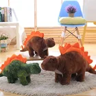 Мягкий стоячий зеленый коричневый динозавр 40  110 см, реалистичный тираннозавр T-Rex Triceratops, мягкий динозавр, плюшевая игрушка, детский подарок на Рождество