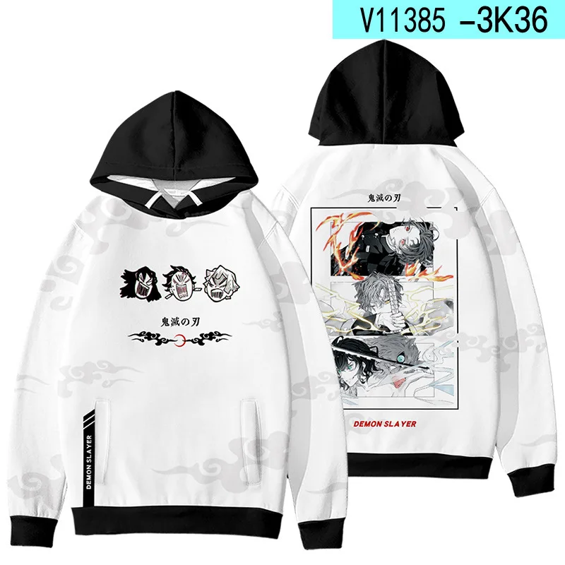 

Anime Demon Slayer Cosplay Hoodie Women Men Harajuku Sweatshirts Kimetsu No Yaiba Pullover Hooded Jacket Casual Sportswear