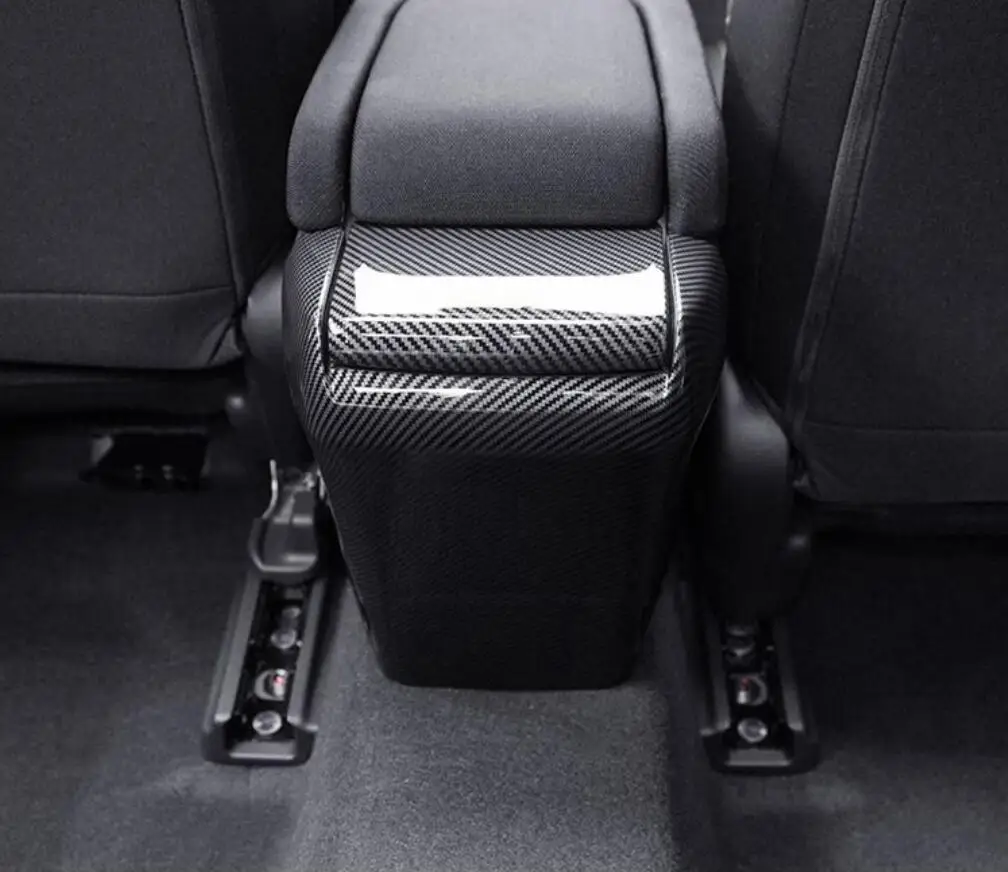Car interior carbon fibre style center console armrest box protect cover case for Honda Civic 10th 2016 2017 2018 2019 accssorie |