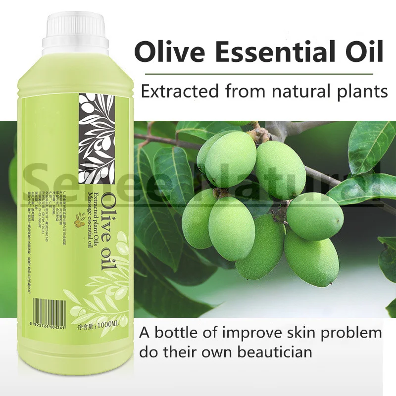 1000ml Olive Oil Basic Skin Care Moisturizing Skin Massage Scraping Harmonious Essential Oil Beauty Salon