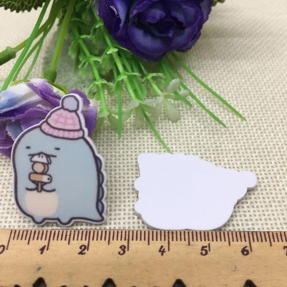 Антикварное серебро 10 шт/лот японский мультфильм DIY милый девочка Праздничное оформление дома ремесла плоские пластмассовые резиновые аксессуары для волос ремесла - Цвет: Антикварное серебро