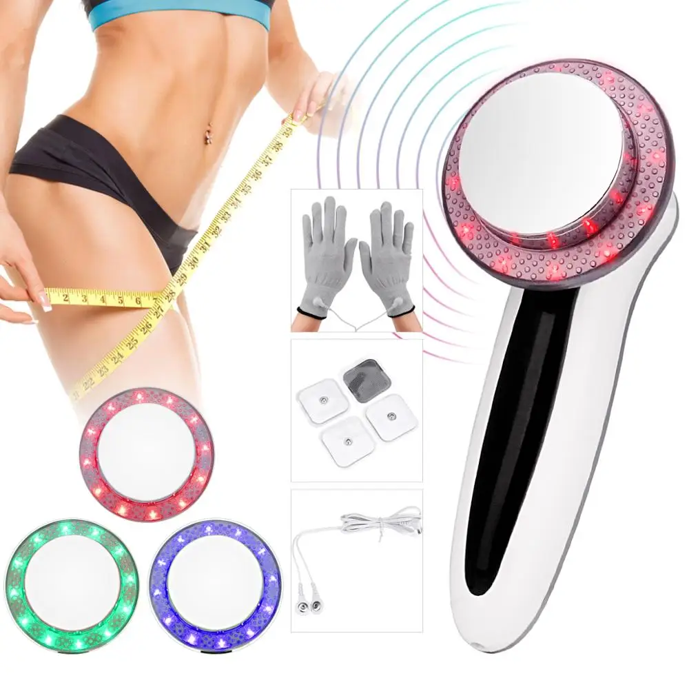 Beste 6in1 Echografie Cavitatie EMS Anti Cellulite Body Afslanken Massager LED Galvanische Ion Ultrasone Therapie Anti Cellulite Machine
