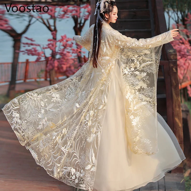 Винтажное милое платье ханьфу в китайском стиле старинное традиционное