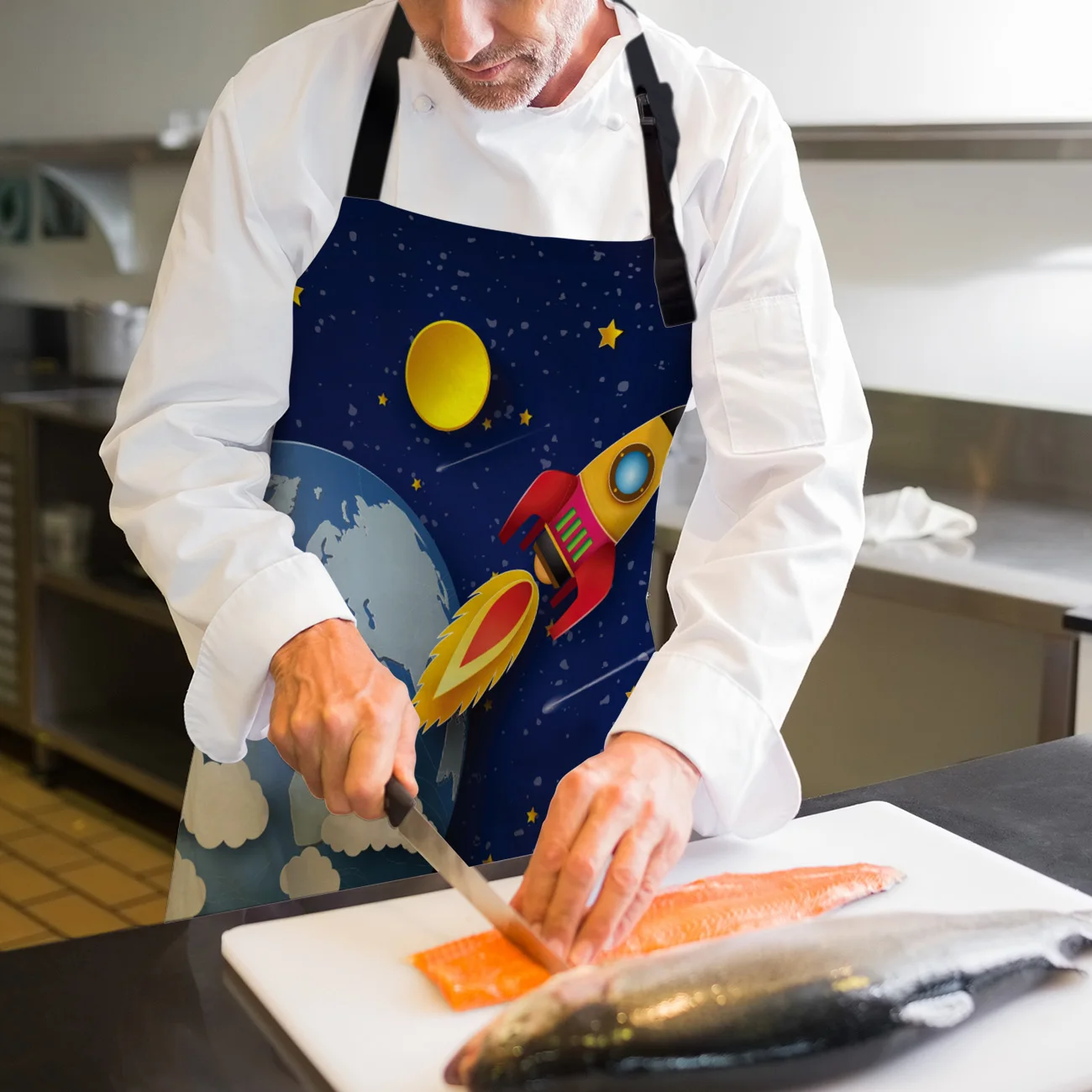 Кухонный Фартук Tophome регулируемый брезентовый фартук без рукавов с изображением