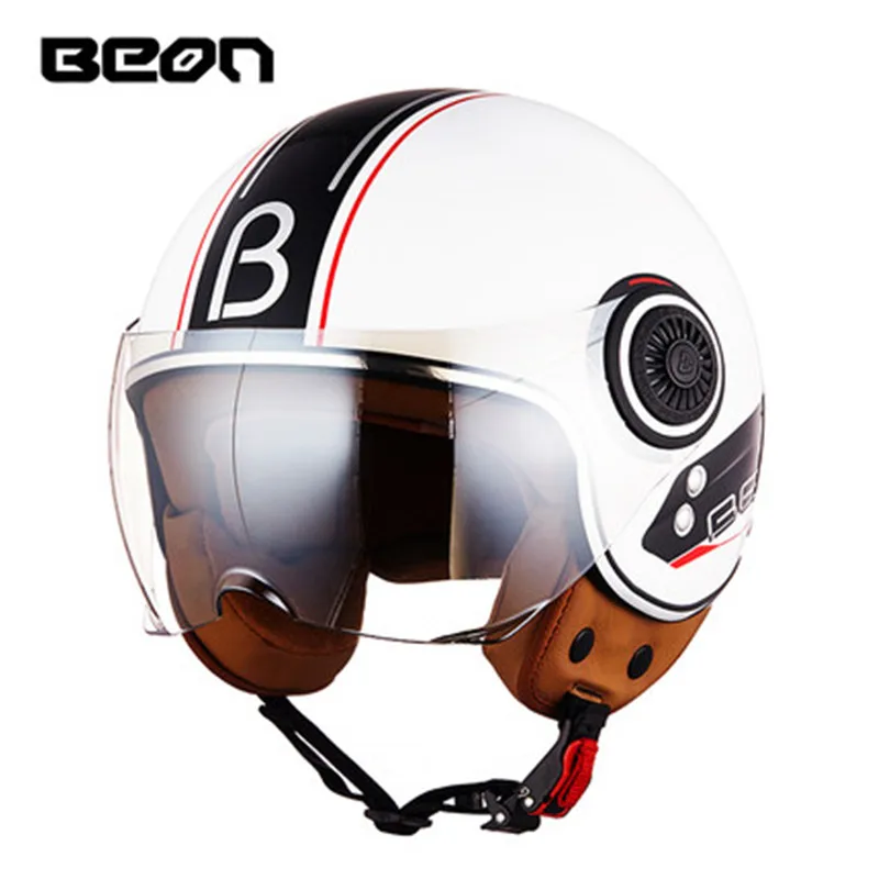 BEON мотоциклетный шлем Chopper 3/4 с открытым лицом, винтажный мото шлем, мотоциклетный шлем Casco Capacete для мужчин и женщин, скутер, мотоцикл H
