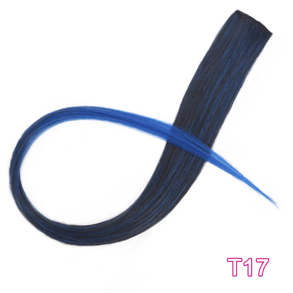 T17 AISI HAIR Synthetic Long Single Clip In One Piece Hair Extensions Straight Hair Hairpiece For Women - Цвет: T17