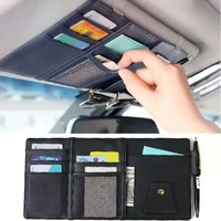 car sun visor organizer bill pen business card holder cd dvd organizer storage box sunglass clip stowing tidying car accessories