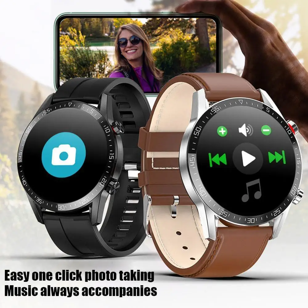 

Спортивные Смарт-часы T03 с Bluetooth, совместимые с вызовами, измерением кровяного давления, Водонепроницаемый Фитнес IP68