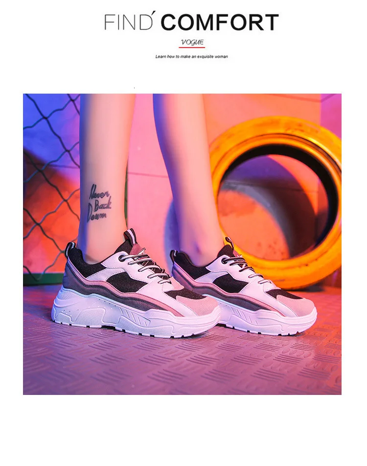 Новинка года; модные теннисные кроссовки на платформе; tenis feminino Dad; обувь из дышащего сетчатого материала; женская повседневная обувь; женские кроссовки; большой размер 43