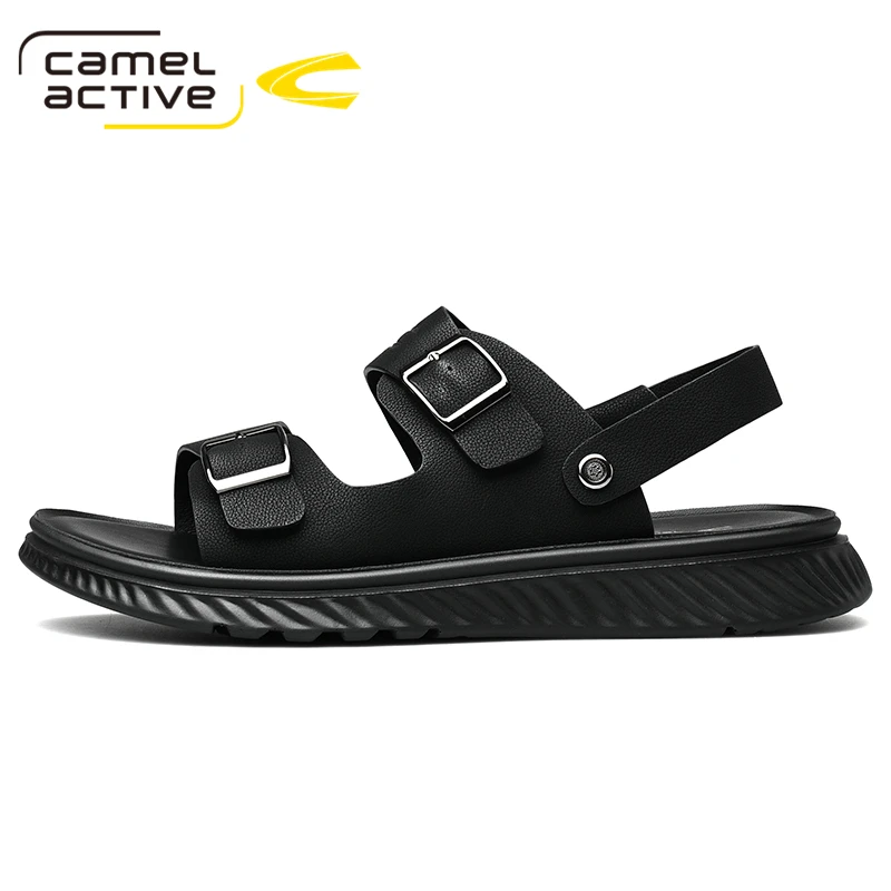 Camel Active 2021 New Summer Shoes Fashion Sandals Style Split Leather Male Men Casual For Man | Обувь