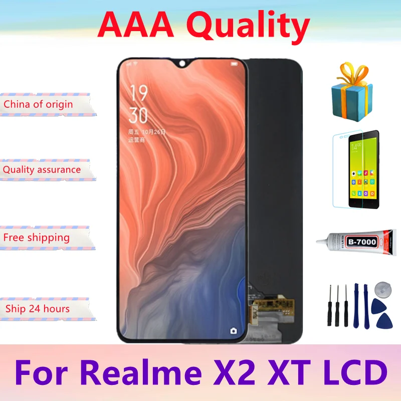 AMOLED дисплей 6 4 дюйма для Realme X2 RMX1992 RMX1993 RMX1991 ЖК-дисплей с сенсорным дигитайзером в