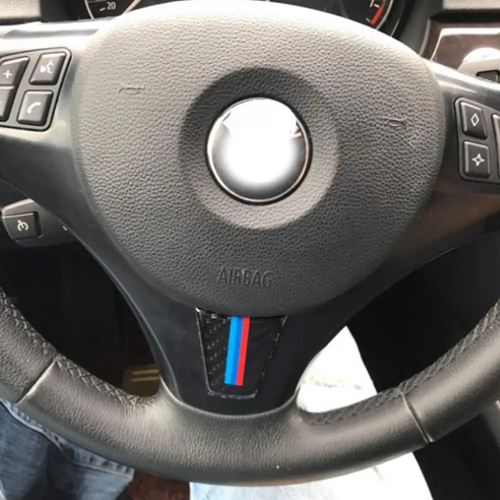 Наклейка на руль из углеродного волокна M образный знак эмблема 3D Автомобильная