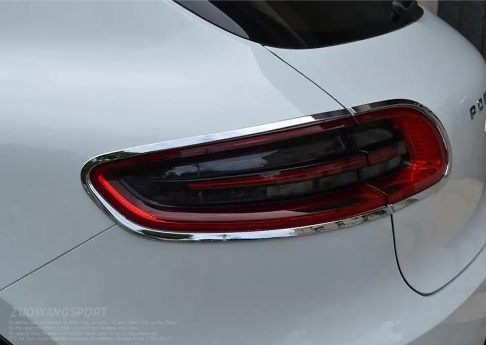 ABS Хром Передняя фара автомобиля + задний фонарь Крышка лампы отделка для Porsche Macan