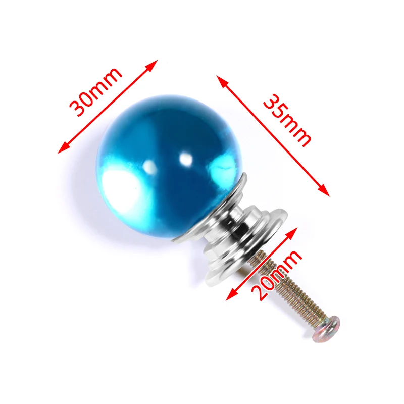

Мебельная ручка NAIERDI, 30 мм, хрустальный шар, дверь кухонного шкафа ручки для выдвижных ящиков, ручки для шкафа, дверные ручки, фурнитура