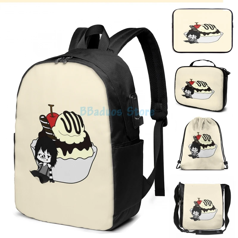 Рюкзак для мужчин и женщин с забавным графическим принтом школьный ранец