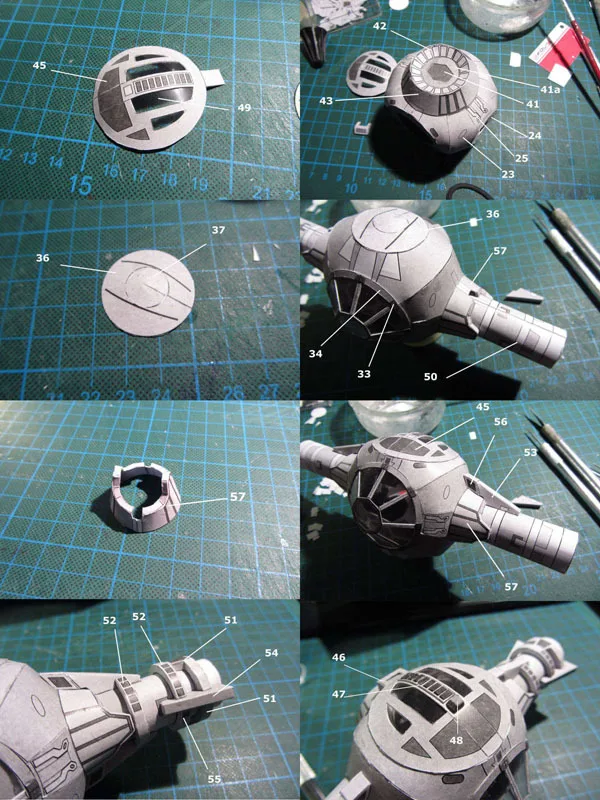 22 см для Звездные войны истребитель TIE 3D Бумажная модель космического корабля