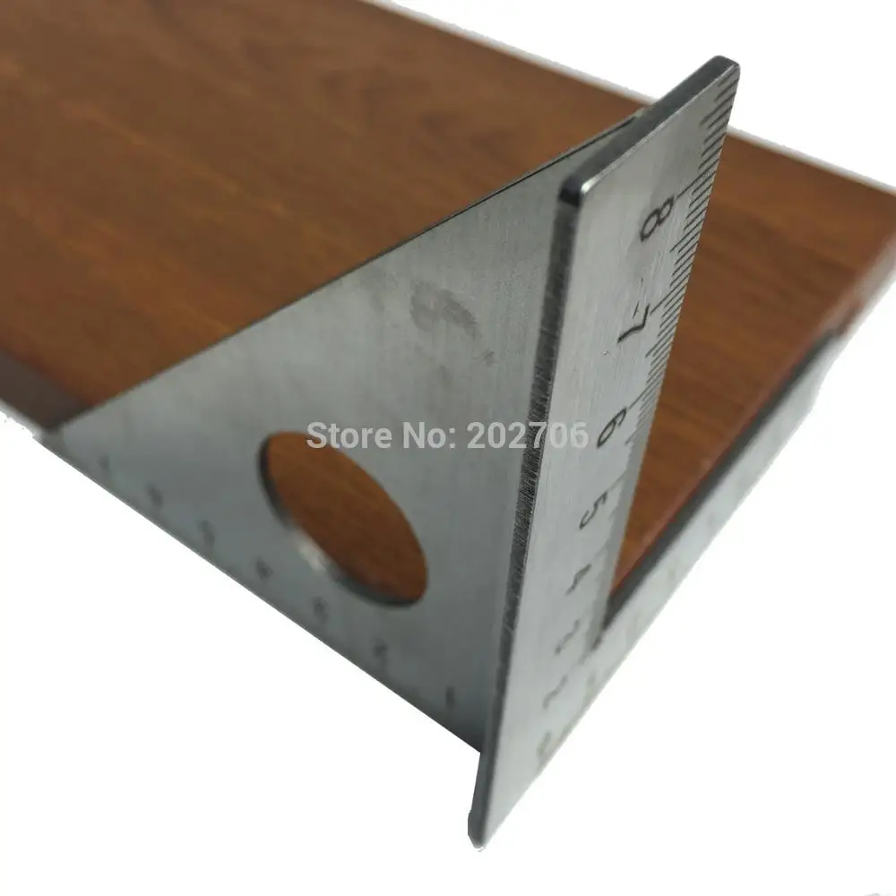 Многоцелевая деревообрабатывающая линейка из нержавеющей стали под углом 45