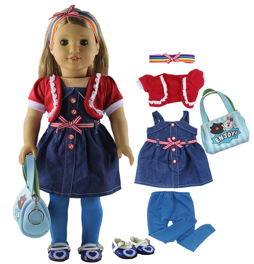 1 комплект кукольной одежды для 18 дюймовой американской куклы красивая
