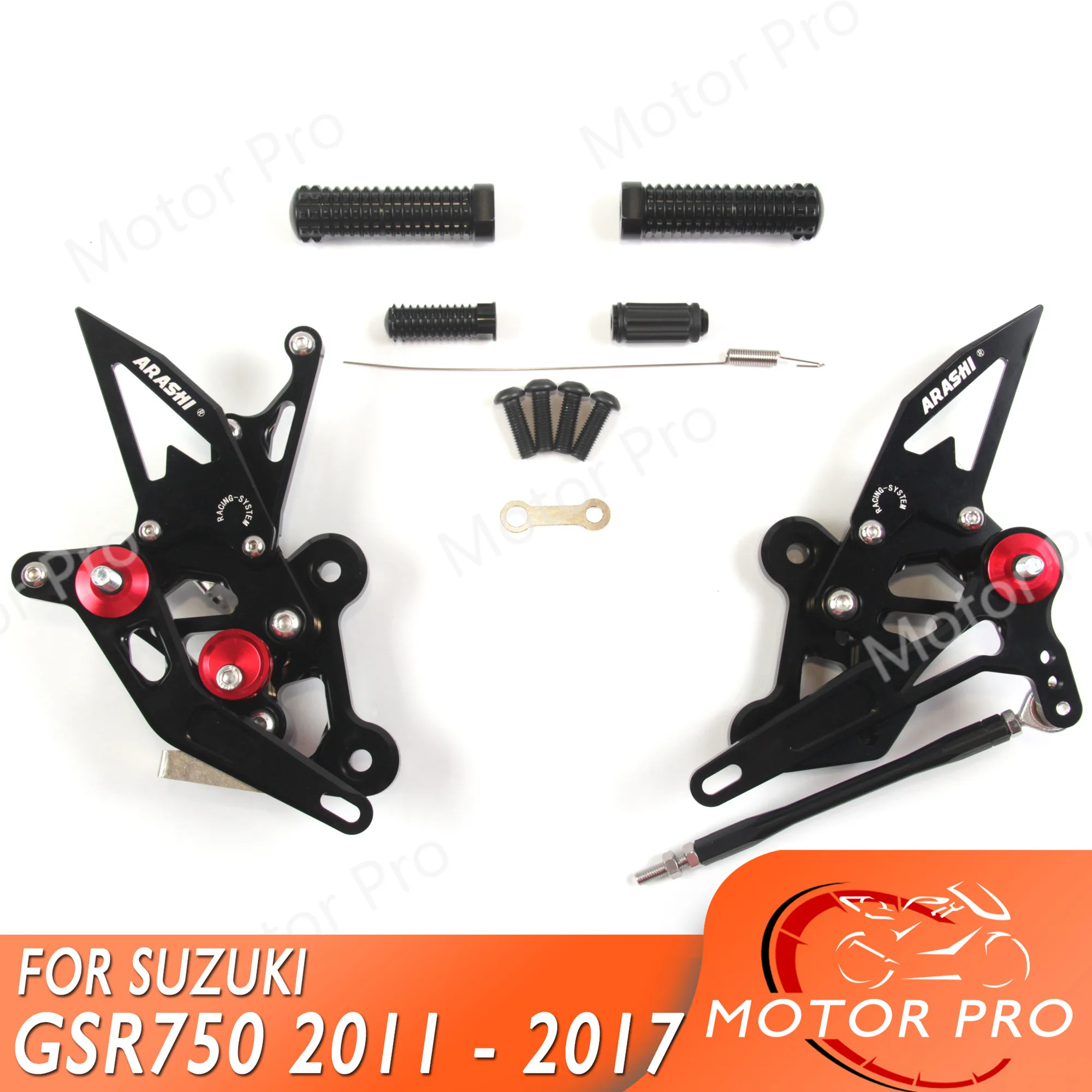 Регулируемые подставки для ног SUZUKI GSR750 GSR 750 2011-2017 задняя педаль Φ GSX-S750 2015 - 2021 2016 2017