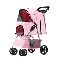 lightweight folding pet trolley dog dog cat cat stroller baby pet car cage out car small