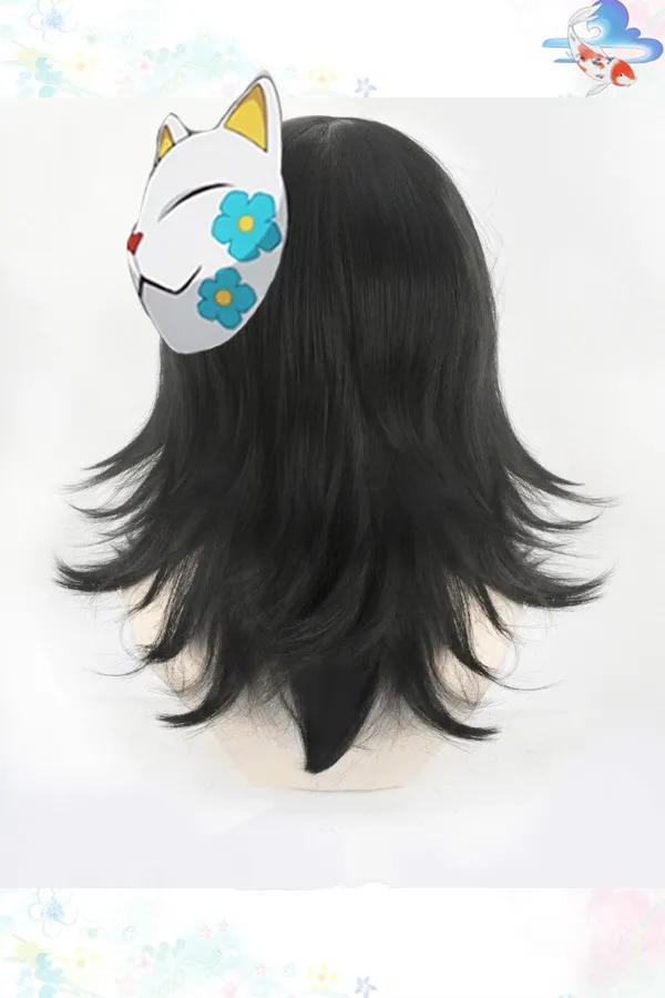 Термостойкий синтетический парик для косплея Makomo из аниме рассекающее демонов