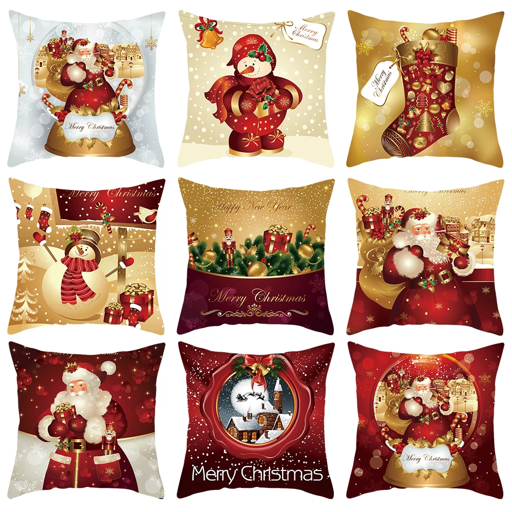 

Santa pillowcase Happy New Year 2022 Xmas Gifts 2021 Christmas Decor For Home Merry Christmas Ornament Navidad Natal Xmas Gifts