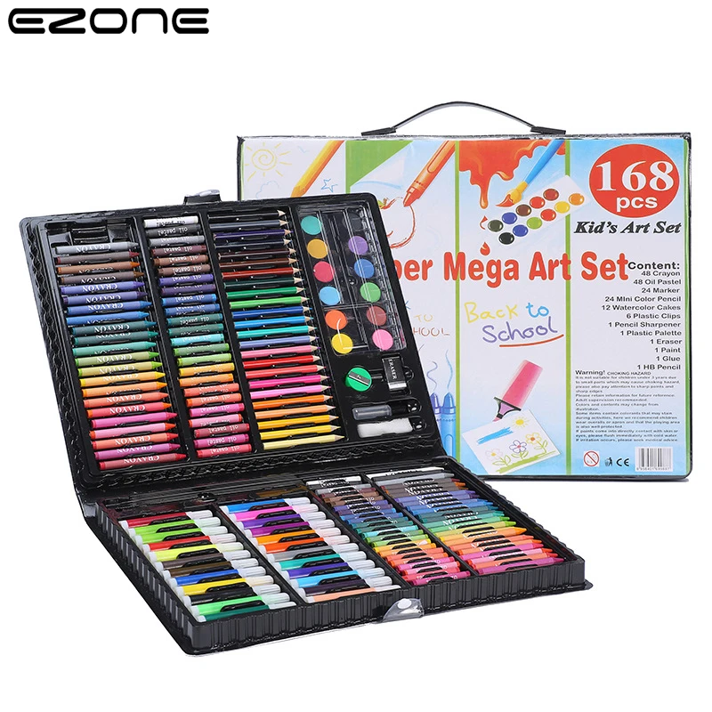 EZONE 168 шт./компл. акварельные художественные Маркеры детские канцтовары для