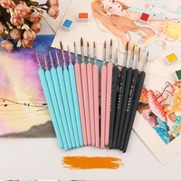 hook line pen watercolor soft hair oil painting extra fine weasel hair hand painted 00000 brush gouache acrylic painting stroke