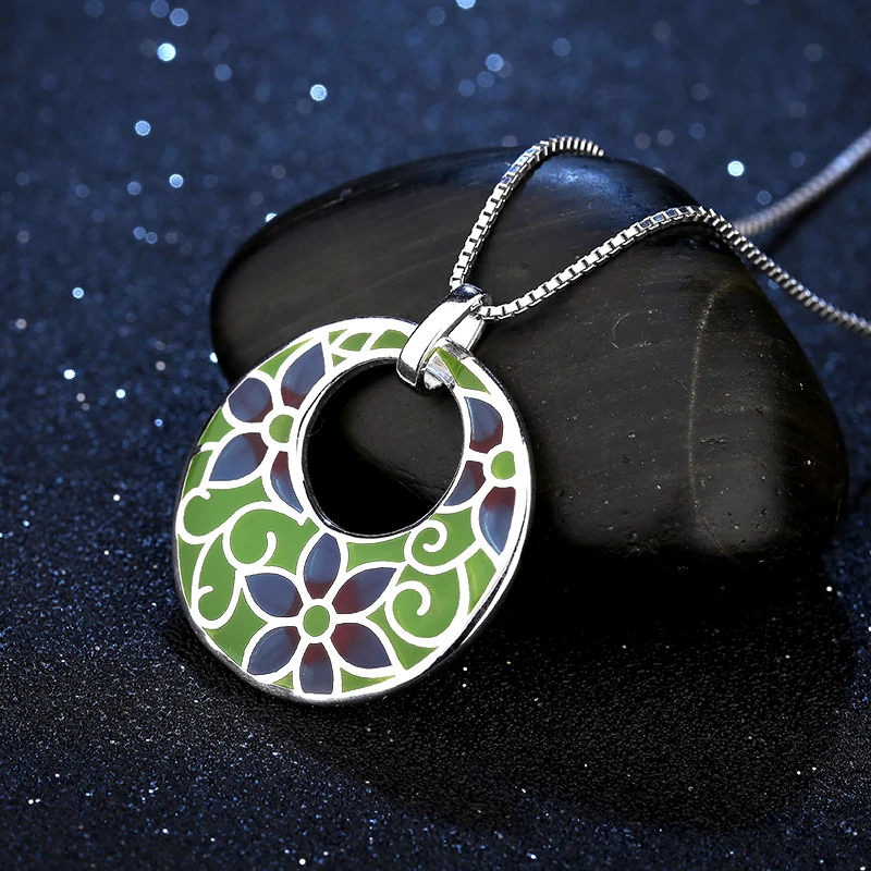 Женское Ожерелье из стерлингового серебра 925 пробы с подвеской вечерние