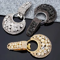 fur buttons womens mink fur coat collar decoration accessories pair buckle luxury mosaic rhinestone duckbill metal buckles