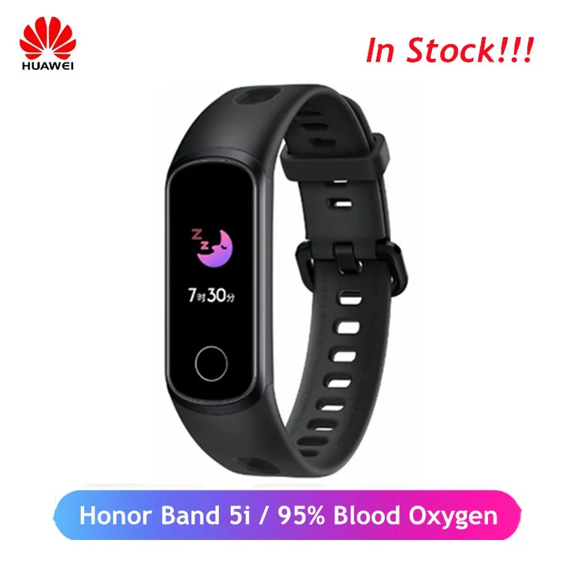 Версия Globale HUAWEI Honor Band 5i 0 96 дюймовый смарт браслет Bluetooth с пульсометром