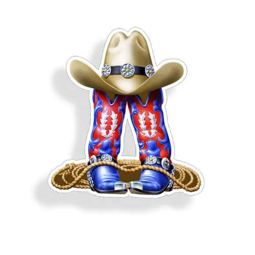 Ковбойская искусственная шляпа веревка наклейка лошадь Кубок ноутбук