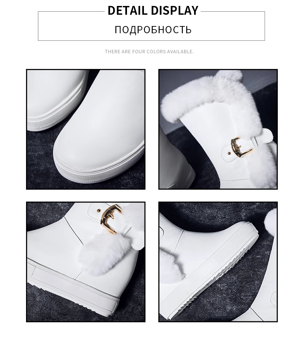 ENMAYER/ г. Женские зимние сапоги из искусственной замши зимние сапоги, увеличивающие рост, с круглым носком женская обувь, размер 34-40