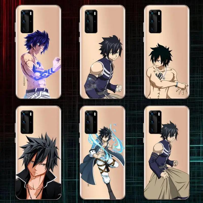 

Gray Fullbuster Fairy Tail anime Phone Case Transparent for Huawei honor A X V 9 8 10 20 I S max note pro mate lite
