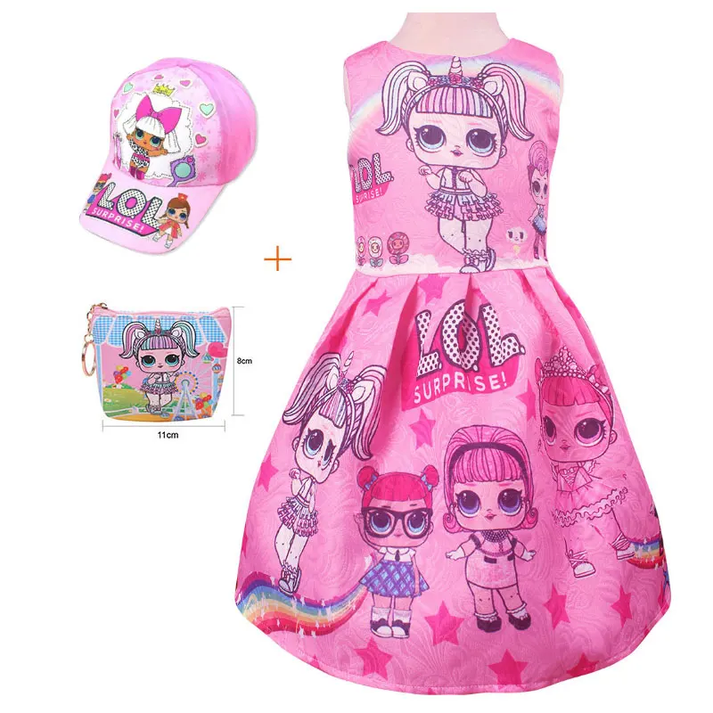 Новое модное Забавное платье без рукавов с рисунком сюрприз для детей