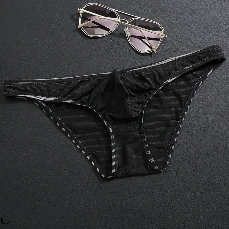 Трусы-брифы мужские в готическом стиле бесшовное прозрачное мягкие пикантные