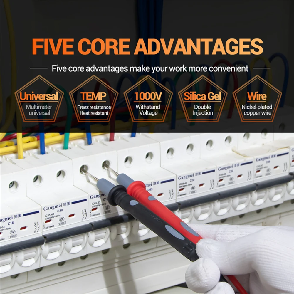 Цифровой мультиметр 22 в 1 зонд игольчатый электрические портативные тестовые