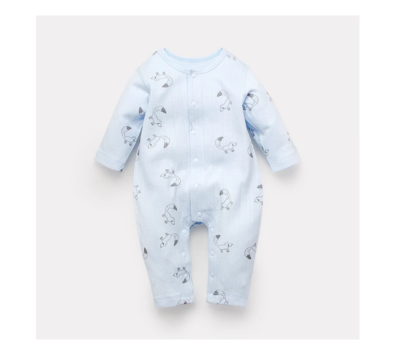 Spring Autumn Newborn Baby Clothes Boys Girls cartoon fox Rompers Kids Costume For Girl Infant Jumpsuit 3 6 9 12 Month