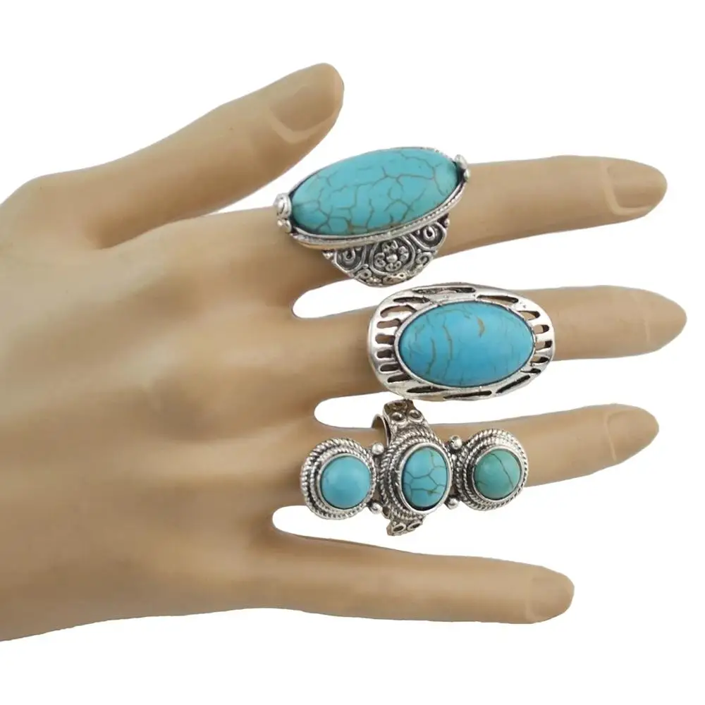 Винтажное кольцо из натурального камня в античном стиле модные ювелирные